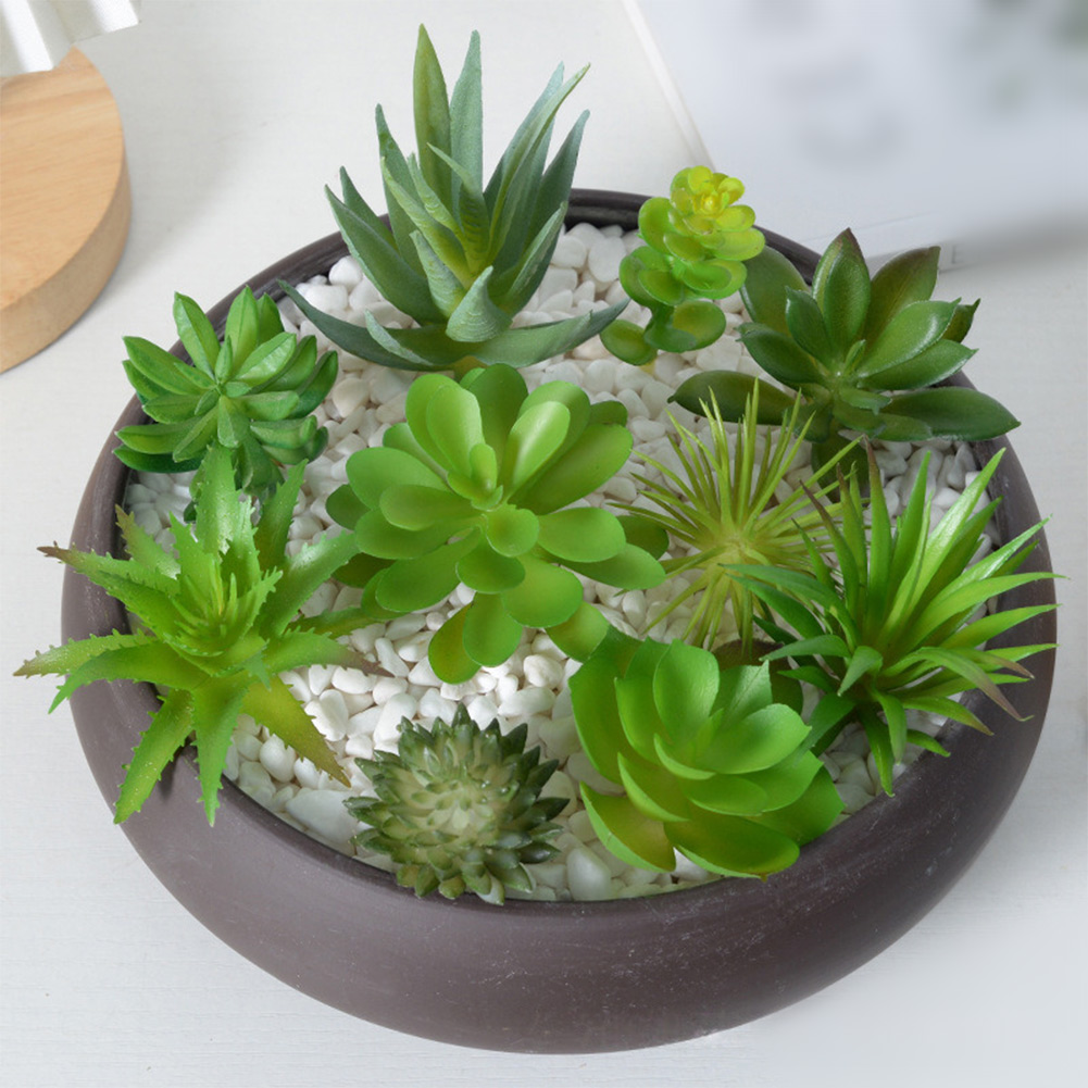 Succulent Arrangement Mini - Künstliche Mini-Bonsai-Sukkulenten-Arrangements für Zuhause, Büro, Schreibtischdekoration,