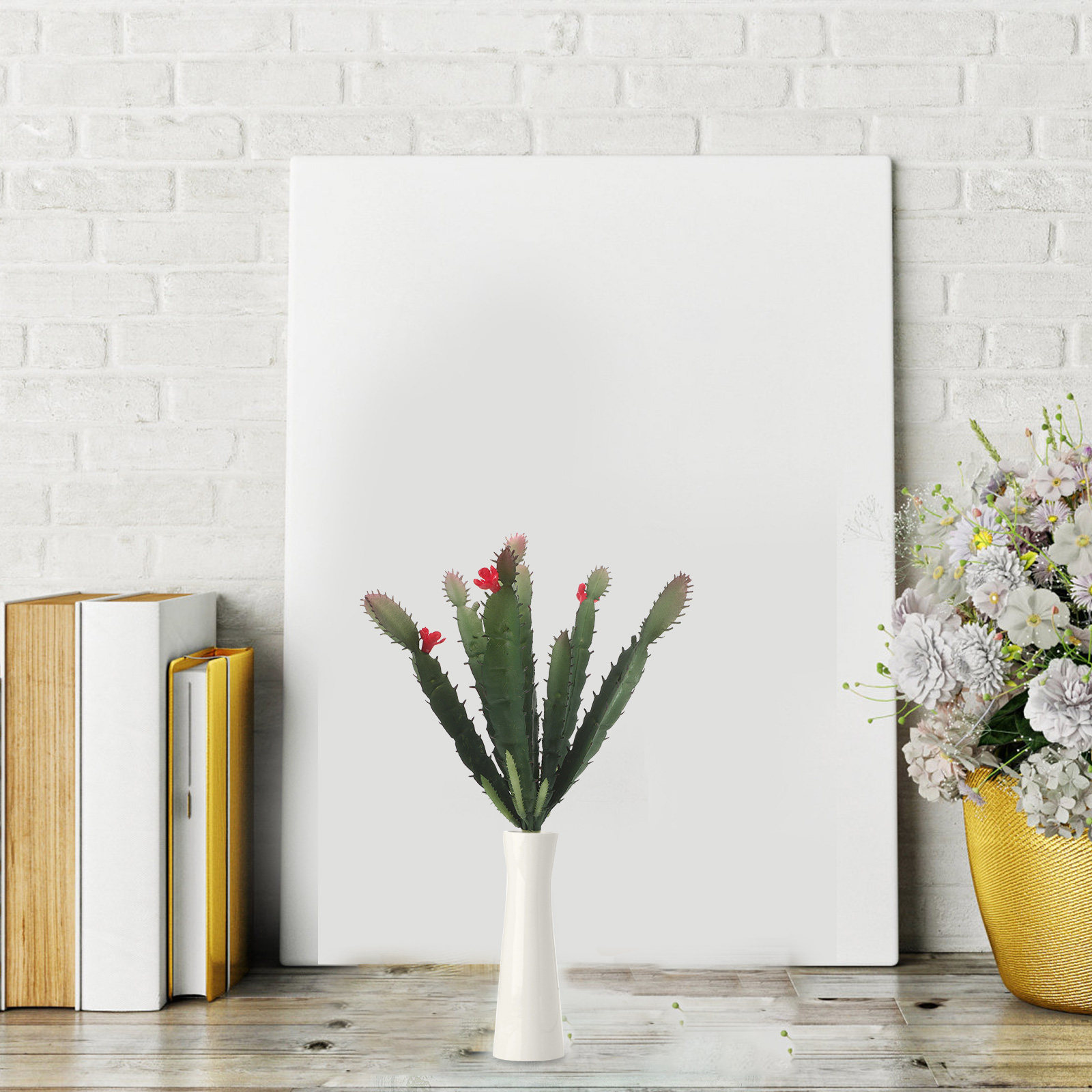 Succulent Arrangement Mini - Künstliches Sukkulenten-Arrangement Mini-Topfpflanze Lebensechter Kaktus für