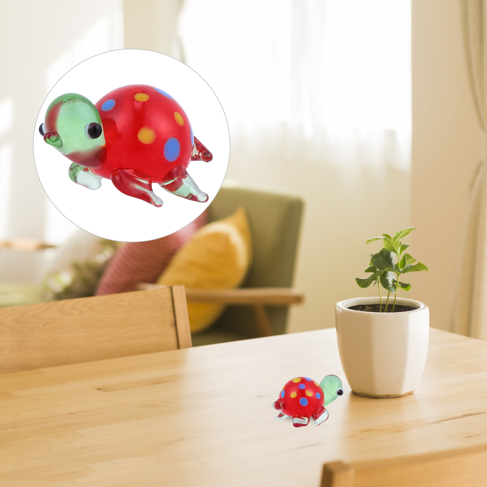 Succulent Arrangement Mini - Bunte handgefertigte aus mundgeblasenem Glas gefertigte